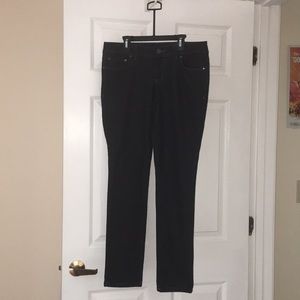 Dark wash skinny jeans